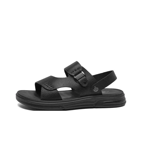 SEPTWOLVES Пляжные сандалии Мужские Черные