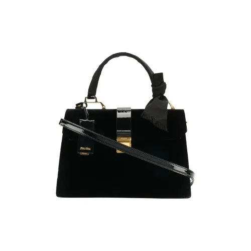MIU MIU Велюр Сумка через плечо Сумка Женская Черная