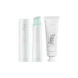 Маленький зеленый тюбик помады 4г + крем для рук весенний около 58г