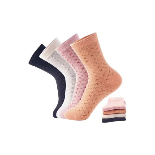 MAXDAVID 1263 2 Смешанный цвет 5 пар Женские носки MID до икры