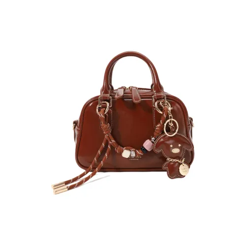 PAYOT Синтетическая кожа Мокко Вечеринка Сумка через плечо Сумка Обычный Женские Карамельно-коричневый Классический черный