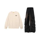 Абрикосовый топ + черные штаны