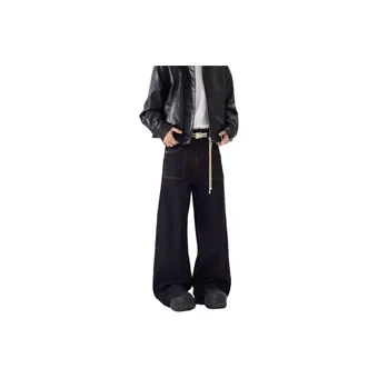 LINGSHI Черные Унисекс Джинсы