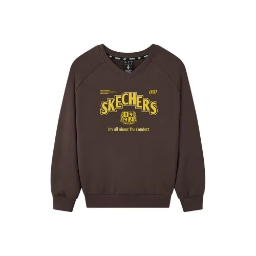 Skechers Темный Карамельный Коричневый 05U5 Унисекс Свитшоты