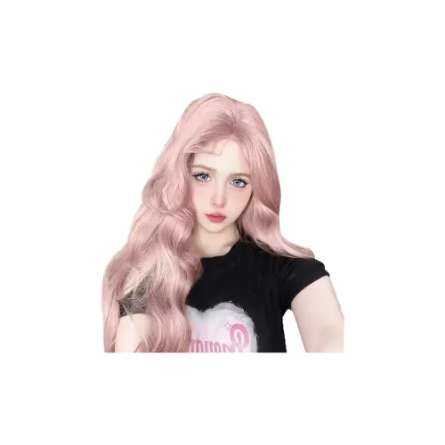 Northward Incline Светло-розовый Большая волна Средний Разделенный Восемь Персонаж Женский Волосатая Перука Высокая Температура Пряжа