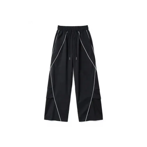 【Dme】 Модный бренд Уличный Hip Hop Модный Hip Hop Свободный крой Straight Брюки Унисекс