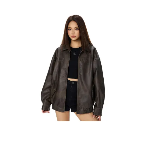 Wen Shan кожаная куртка женская