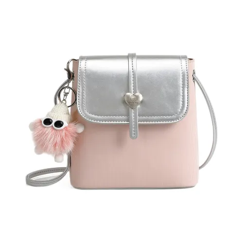 DIFFERENT FACES ПУ (полиуретан) Сумка через плечо Стандартная Женская Розовая