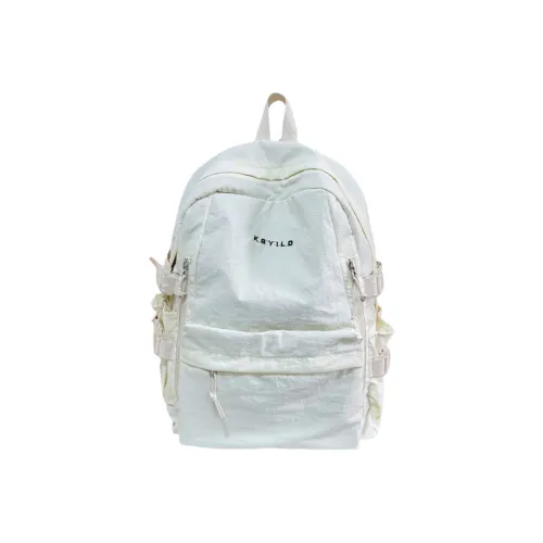 WRELS Nylon Backpack Standard White Black Yellow Green Brown