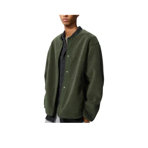 UNIQLO Темно-оливковый Мужской Бархатные Куртки