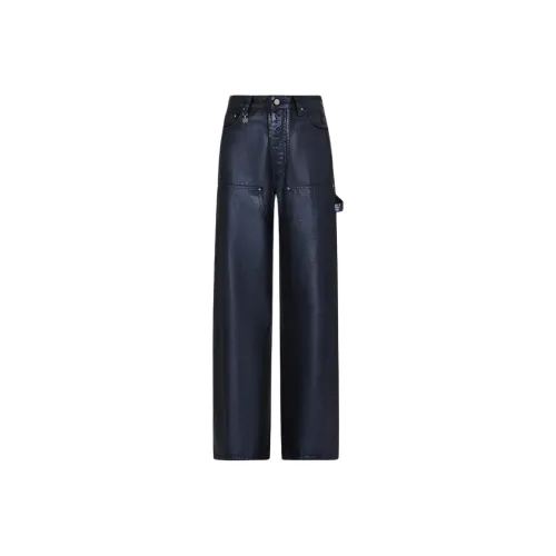 AMIRI FW25 Мокрый Блестящий Синий Женские Джинсы