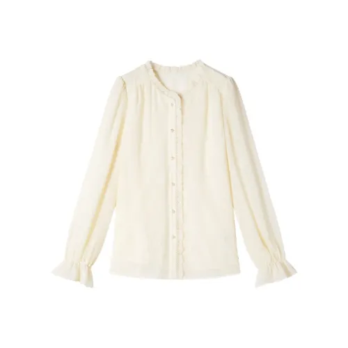 XIANGYING Цапельно-белый Женские Рубашки