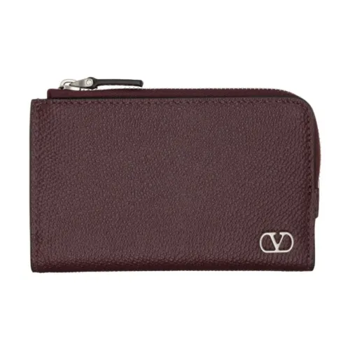 Valentino Vlogo Signature Телячья кожа Кошелек Мужской Бордовый