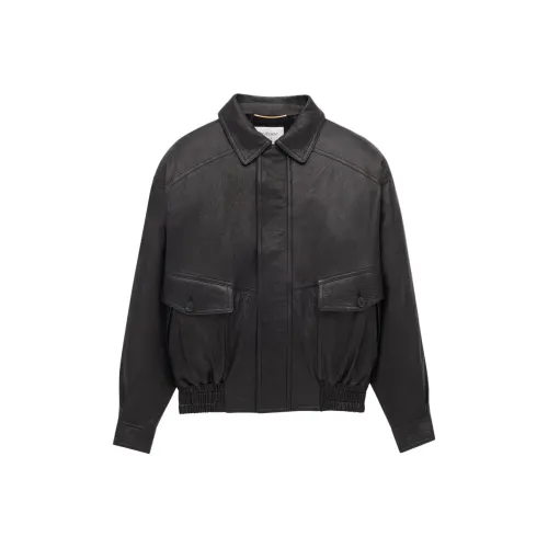 SAINT LAURENT FW25 Кожа Куртка Женская