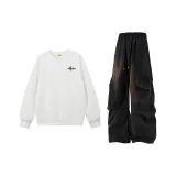 Белый топ + черные штаны