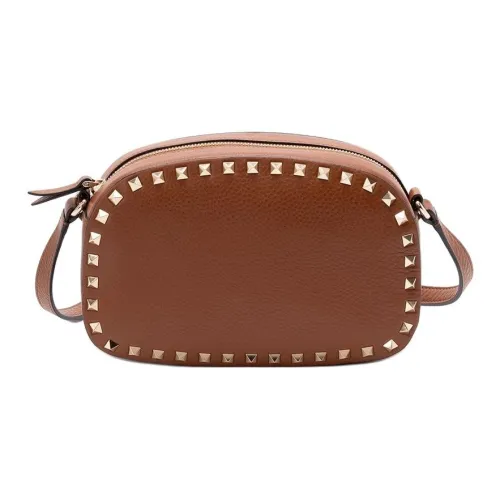 Valentino GARAVANIRockstud Телячья кожа Camera Сумка Плечевая сумка Женская Коричневая