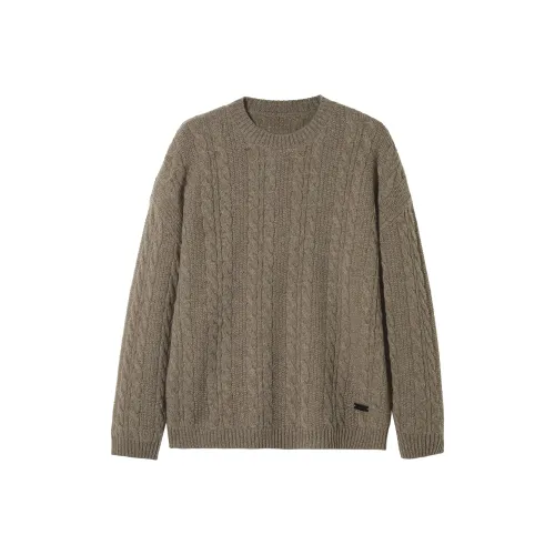 Osens Серый Горошек Зеленый [В наличии] 100% Овечья Шерсть Мужской Трикотаж