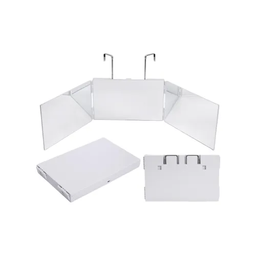 OLOEY Выдвижной THREE Лицо Складной LED Светодиодные Лампы Минималистский стиль Европейский THREE Складной Зеркало MAKE UP Зеркала