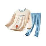 Джия-Модал Комплект с длинными рукавами (Бежевый Большой Белый Медведь)