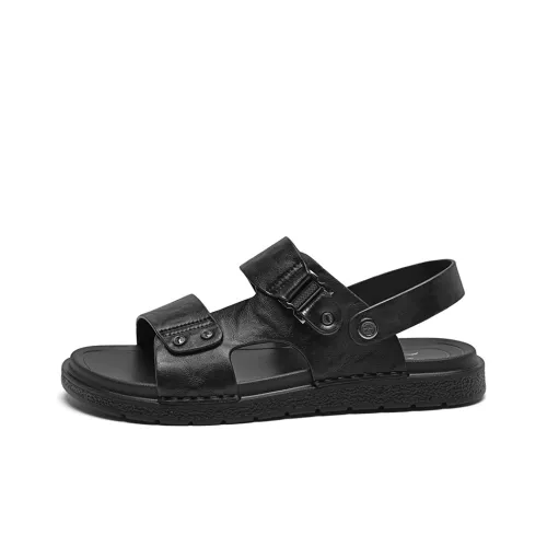 SEPTWOLVES Пляжные сандалии Мужские Черные