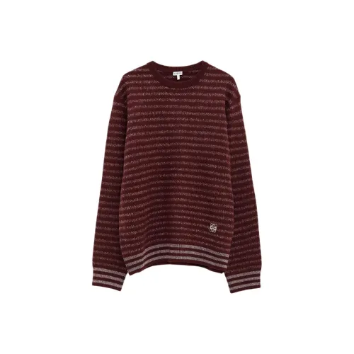 LOEWE Темно-коричневые мужские свитеры