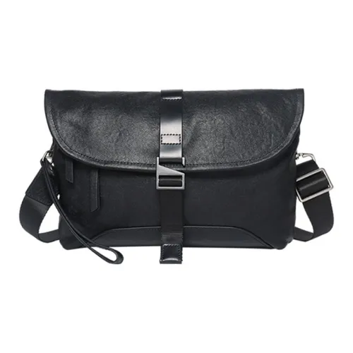 VANDEE Сумка через плечо из коровьей кожи стандартная мужская черная