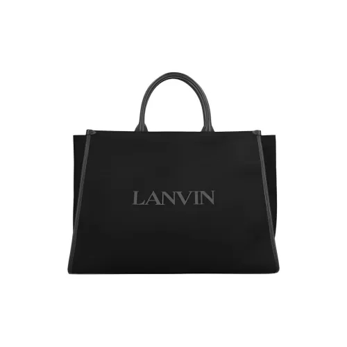 Lanvin Хлопок Телячья кожа Одно плечо Сумка Женская Черная