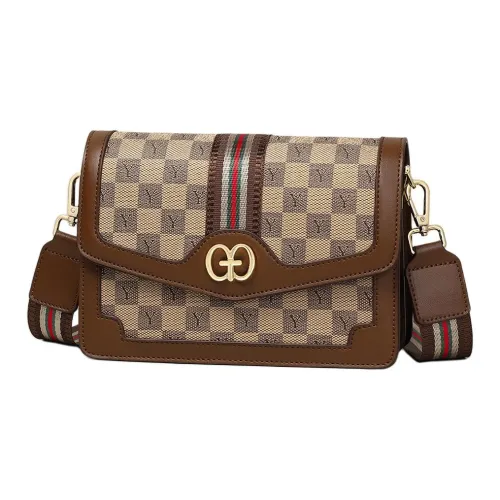 PT'SON Сумка через плечо из синтетической кожи обычная женская кофейного цвета