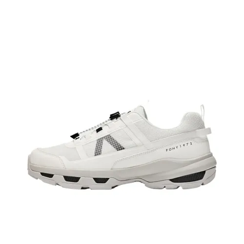 PONY Дышащий TRACTION Низкий Топ Походная обувь Женская Белая