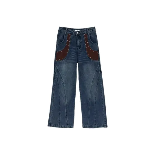 CAT'S PAW Синий Унисекс Джинсы