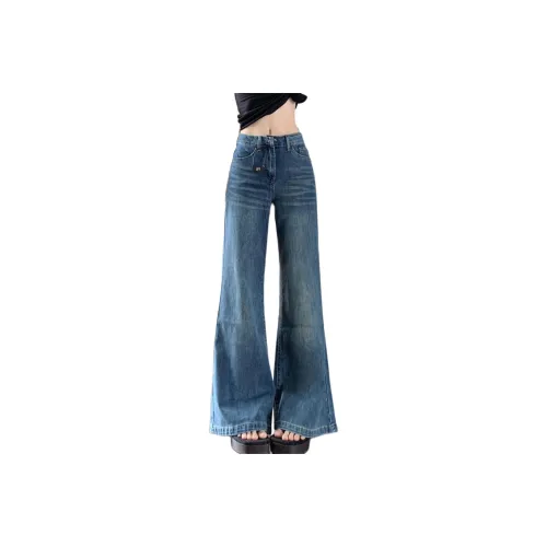 MUCCHIC Темно-синий женский джинсы