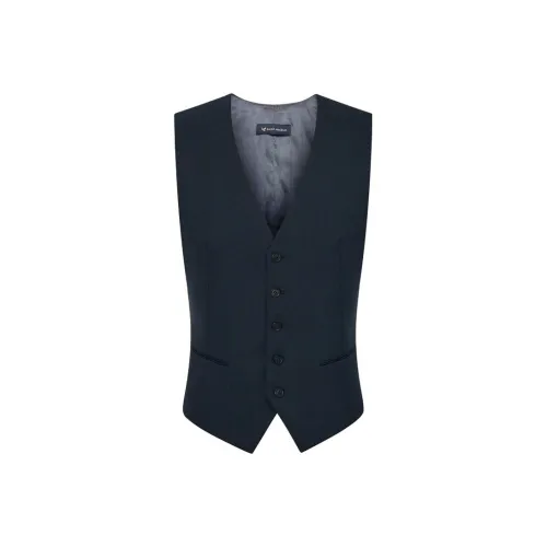 SAINT ANGELO Темно-синий Однотонный Унисекс Жилеты