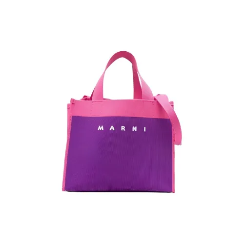 MARNI Холст Тоут Сумка Сумка для покупок Сумка через плечо Сумка Женская Фиолетовая