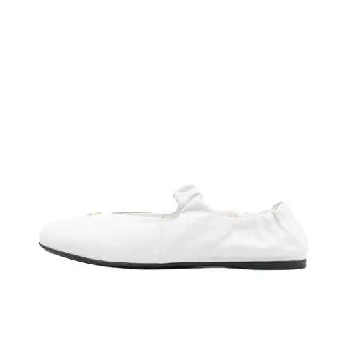 MIU MIU Туфли Mary Jane с плоской подошвой Женские Белые
