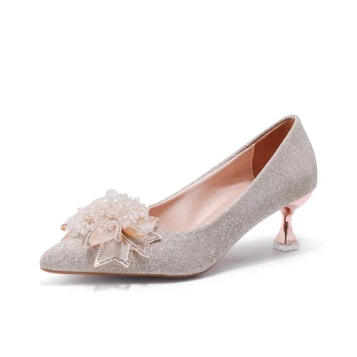 Be Good Узкий каблук Высокие каблуки Женские Шампанское