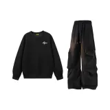 Чёрный топ + чёрные штаны