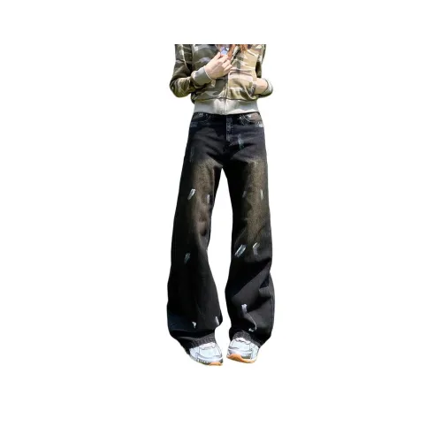 Glona Klio Dirty Окрашенные Черные Унисекс Джинсы