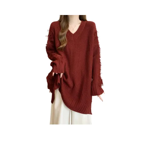 Mu Xiao Xin Красный Женский Трикотаж