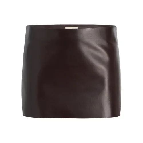 KHAITE Fw25 Jett Юбка Кожаная Короткая Юбка Женская