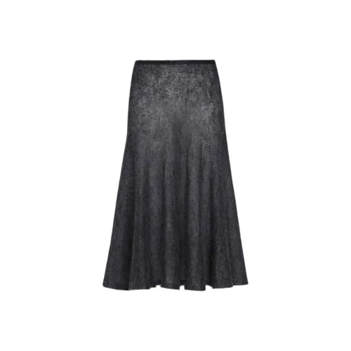 Alaia Серый Женский Вязаный Длинный Юбка