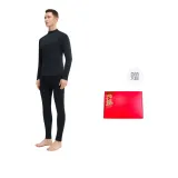 Черный [100% хлопок / Средний-высокий воротник] Минималистский стиль Базовый слой