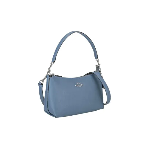 COACH Clara Крестообразная текстура кожа плечевая сумка переносная сумка через плечо среднего размера женская золотая и красная