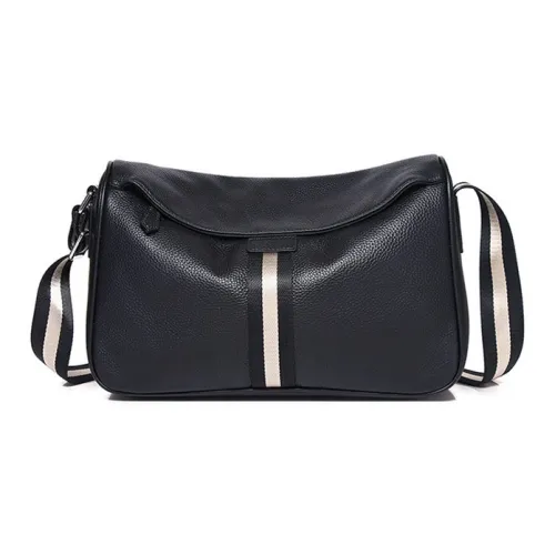 VANDEE Сумка через плечо из коровьей кожи стандартная мужская черная