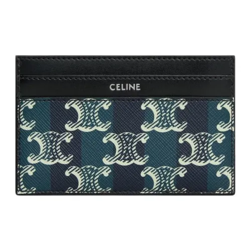 CELINE Triomphe Stripes Холст Картхолдер Средний Унисекс Многоцветный