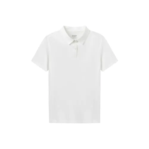 Pony White Men's Polo