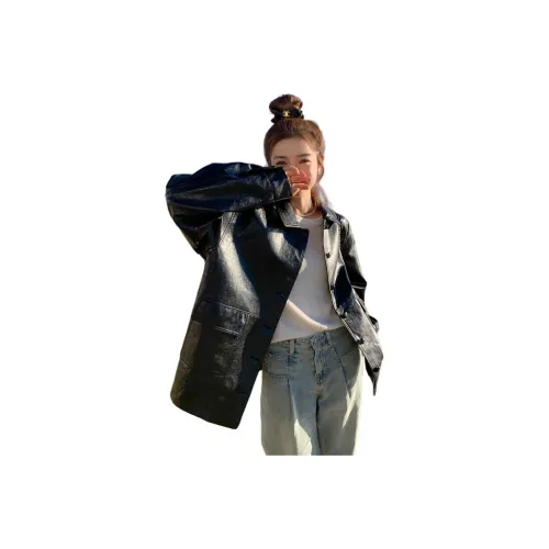 MEXICAN Черный Женские Кожаные Куртки