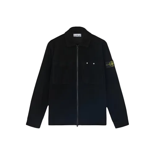STONE ISLAND Праздничный Черный Унисекс Куртки