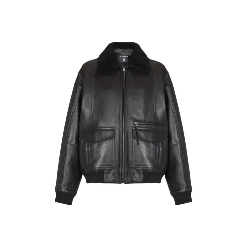 BALMAIN FW25 Кожа Куртка Мужская