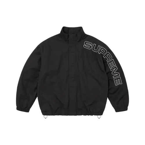 Supreme FW25 WEEK1 Вышитый Ripstop Track Куртка Куртки Пальто Унисекс