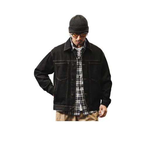 JIELEINUO Синий Черный Мужской Джинсовые Куртки